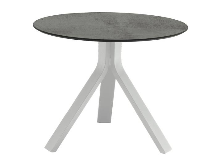Stern Beistelltisch Freddie Ø 60 cm Aluminium weiß Tischplatte