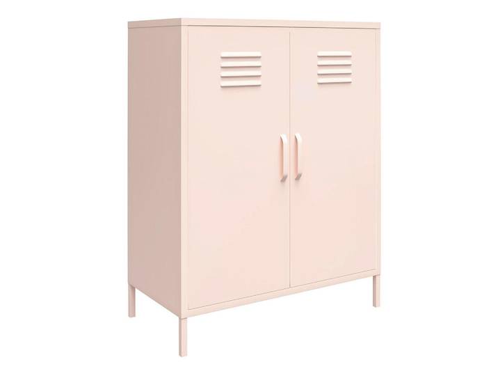 Mid.you Highboard Mission District, Pink, Metall, 2 Fächer, 80x101.5x40 cm, stehend, Wohnzimmer, Kommoden & Sideboards, Highboards