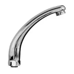 Kaja Gußauslauf, Ausladung 120mm für offene, Warmwasserbereiter chrom, 13410-C 13410-C