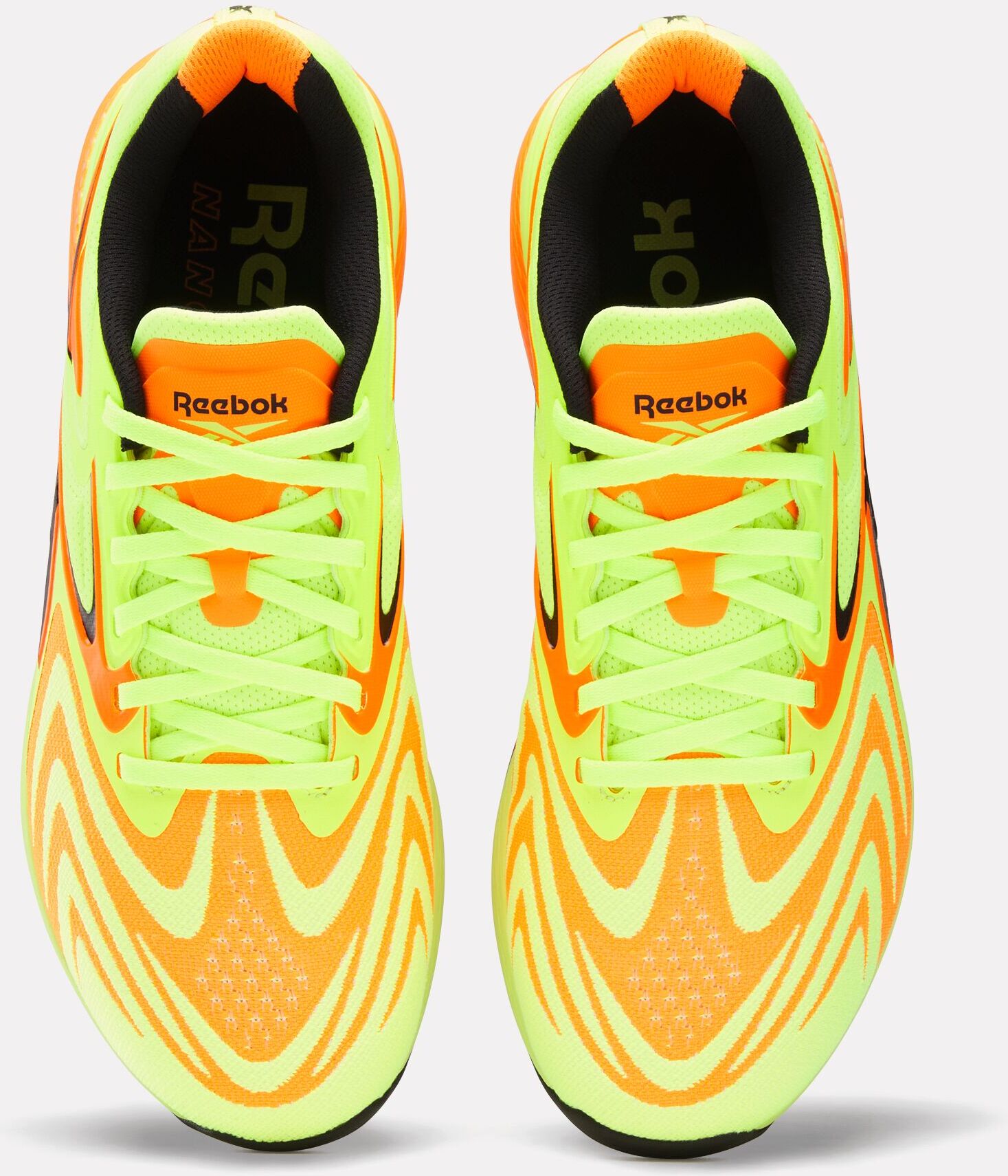Trainingsschuh REEBOK "NANO X5 EDGE", Herren, Gr. 40, orange (digital lime, schwarz), Synthetik, Textil, Schuhe Trainingsschuh, durch erstklassige Agilität perfekt für Multisport digital lime, schwarz 40
