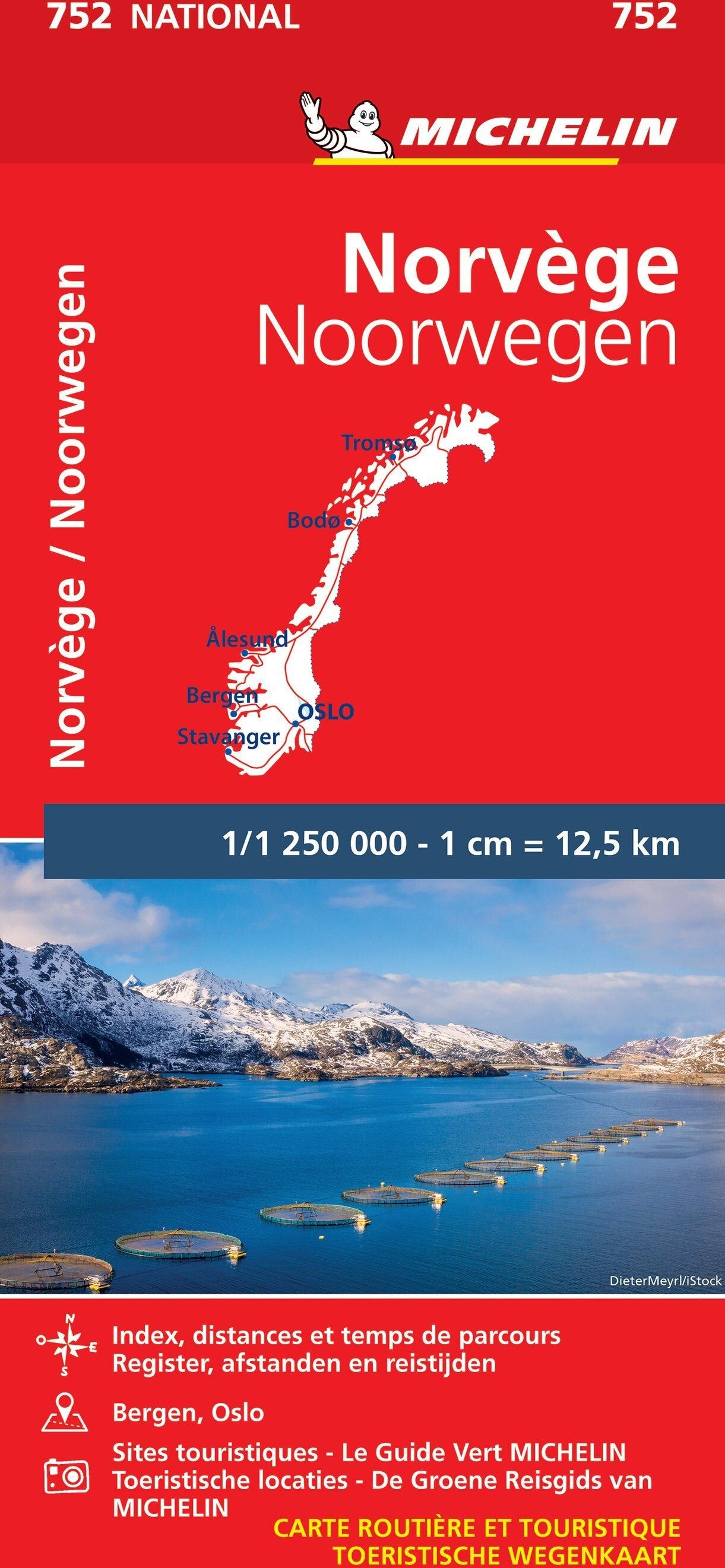 Carte routière n° 752 - Norvège   Michelin