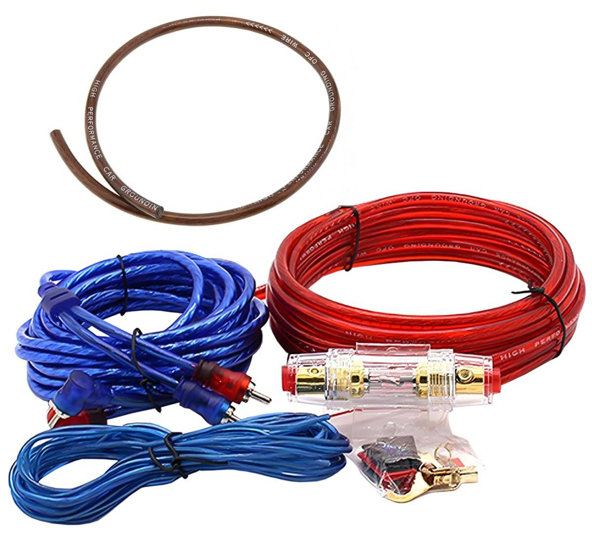 Selius 10GA bedradingsset voor auto versterker, 10AWG kabelset voor 1500W installatie