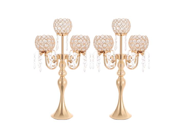 Bougeoir de décoration DIY, bougeoir de table avec 5 bougeoirs, bougeoir décoratif pour centre de table de mariage et de fête, 2 pièces