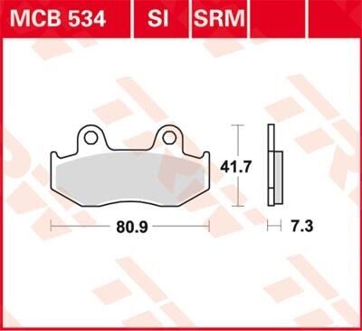TRW MCB534SRM Bremsbeläge