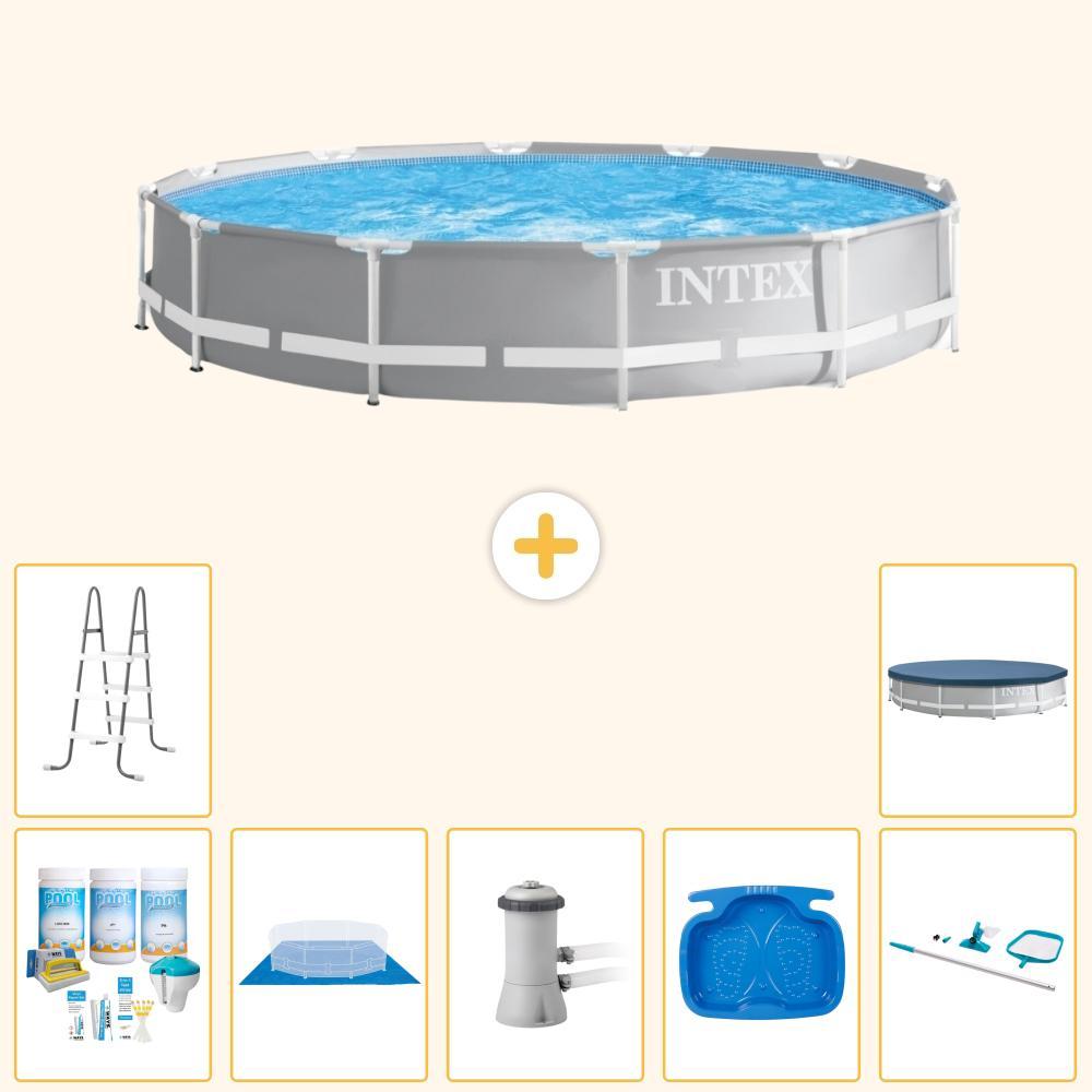 Prism Frame Pool Rund - 366x76 cm - 8-teilig S20525
