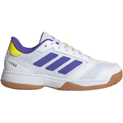 adidas Ligra 8 Handballschuhe Kinder KK2037 - cloud white/solar purple/solar lemon 35