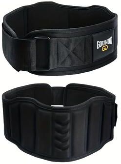 Friendly Fresh Finds Adjustable Fitness Belt For Abdomen Support Sweat Wicking, Durable Polyester With Hook And Loop Fastener black s
