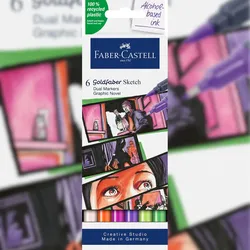 FABER-CASTELL Faber Castell Sketch Marker Gofa 0,6 mm 6er Graphik Novel