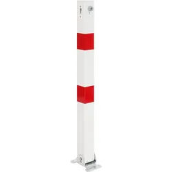 Alberts, Absperrung, Pfosten Klappy-Bo weiss rot zum Aufschrauben 70x70mm Profilzylindersch...