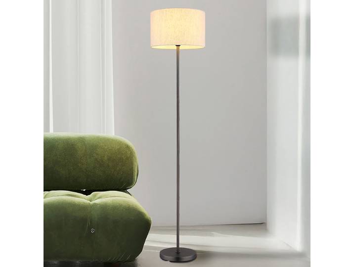 Lampadaire Thea type A Ø 35cm Beige/Noir Lin E27