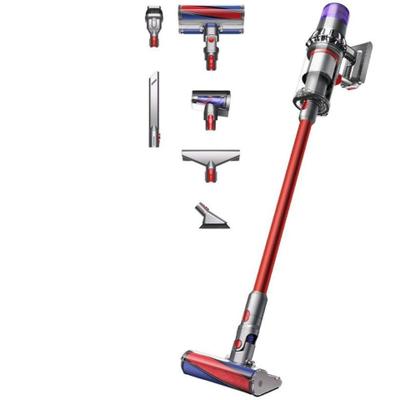 DYSON Akku-Hand-und Stielstaubsauger "Dyson V11 Fluffy", rot (nickel, rot), B:26,7cm H:126,1cm T:25cm, Akkusauger