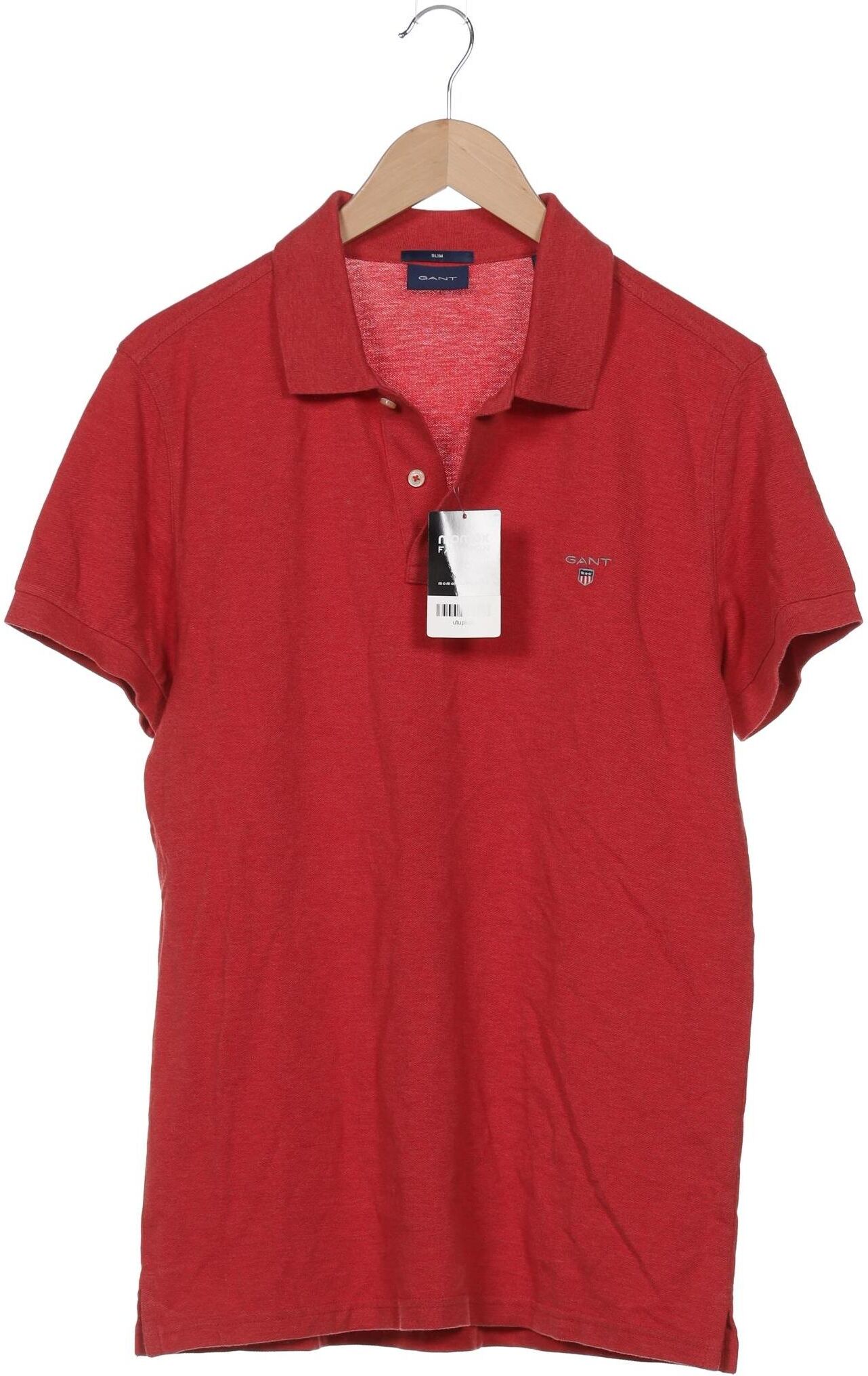 Gant Herren Poloshirt, Rot, Gr. L, Baumwolle - Second Hand