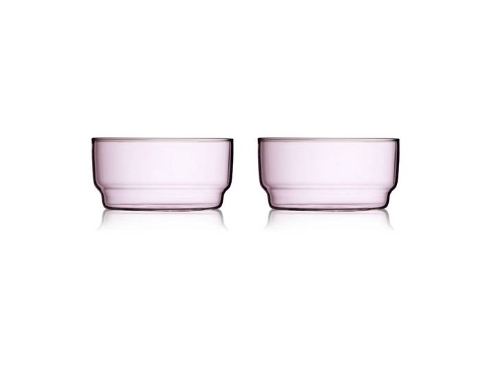 Lyngby Glas Bol Torino 50 cl, lot de 2 Pink