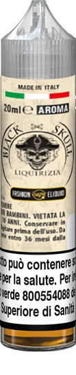 Fashion Vape Eliquid Black Skull Fashion Vape Liquido Shot 20ml Liquirizia