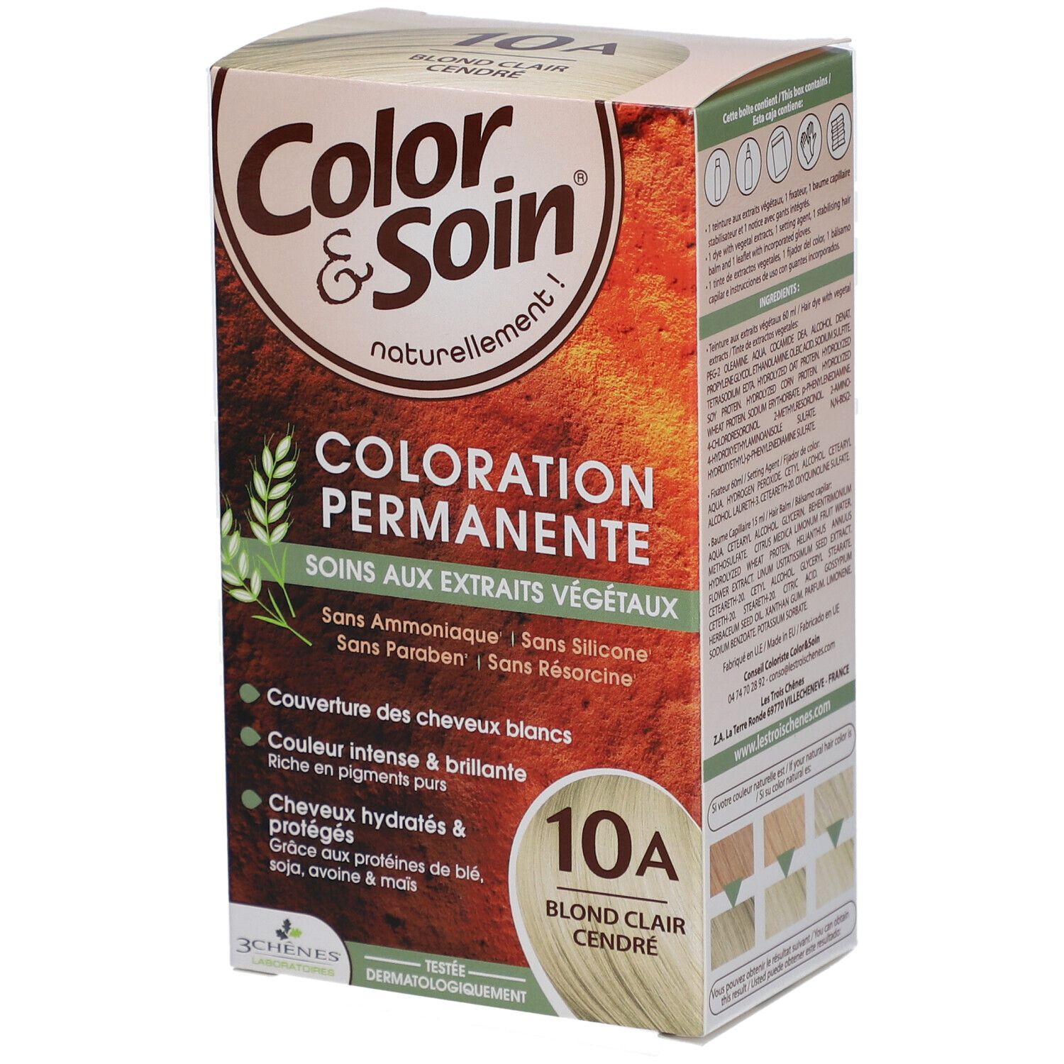Color & Soin Coloration 10A blond cla cendr 135 ml Set