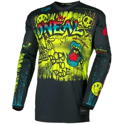 O Neal, Jungen, Velotrikot, Element Rancid L/S Kinder Trikot (S), Schwarz, Gelb, S