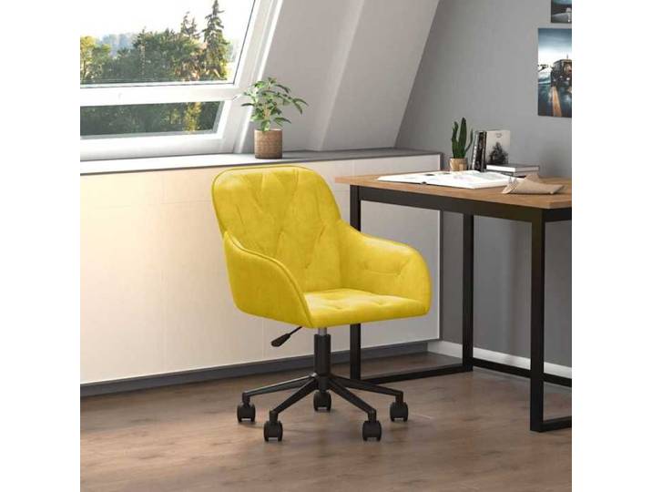 SALE 2026  Chaise pivotante de bureau Jaune - Chaise pivotante de bureau Jaune Velours PRO455067434