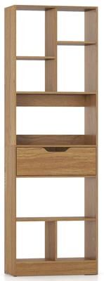 1/2 PCS 6-Tier Wooden Bookcase w/8 Open Cubes for Home & Office
