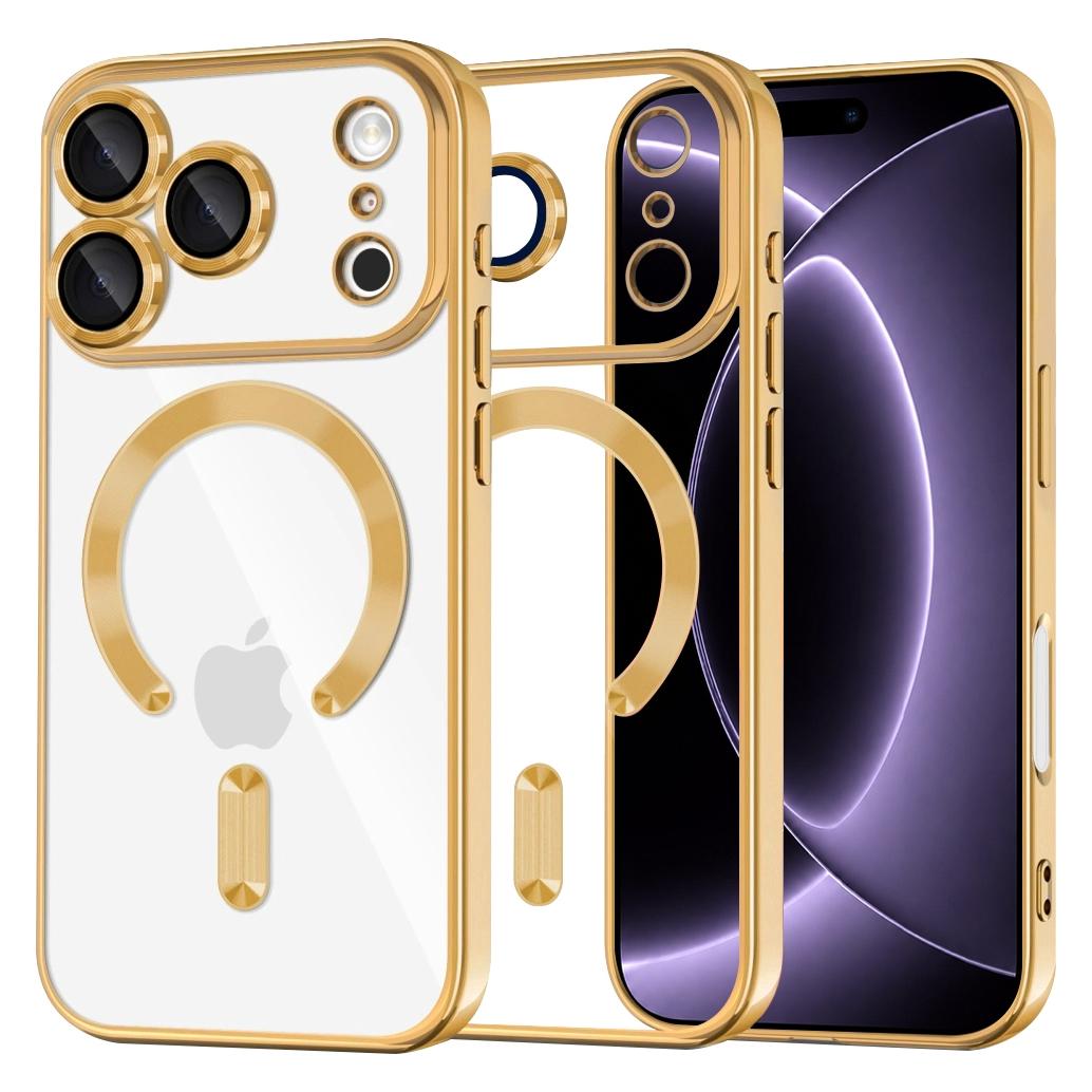 Techsuit - Luxury Crystal MagSafe - iPhone 18 Pro / iPhone 17 Pro - Gold (Apple iPhone 17 Pro, Apple iPhone 18 Pro) (72059980)