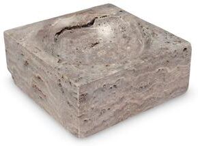 BIDKhome Grey Travertine Sq. Bowl Sm.