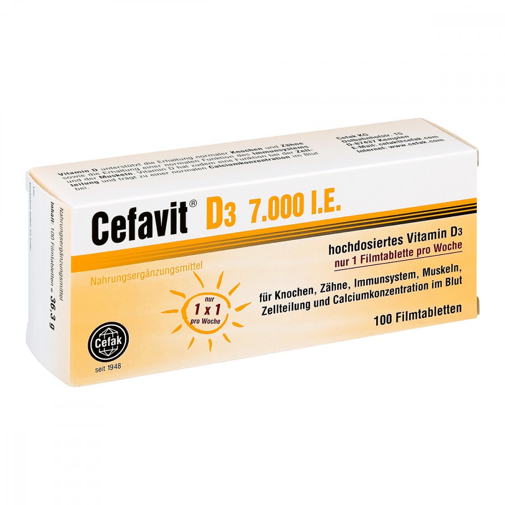 Cefak KG Cefavit D3 7.000 I.e. Filmtabletten 12347772