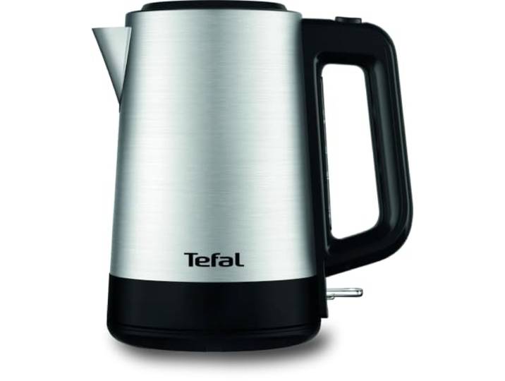 TEFAL Bouilloire électrique sans fil inox 1\,7L\, Résistance cachée\, Option surélévation\, Base 360°\, 2200W\, Equinox BI520D10
