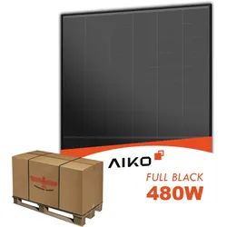 Palettenabnahme AIKO 480W Solarmodul Full Black Glas Glas MCE54Db Neostar 3S+54