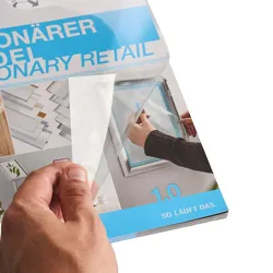 100 Deckblätter hitzebeständig für COPY-Binder, A4, glasklar, 180 μm
