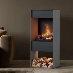 Noble Flame CORE [Elektrokamin Opti-myst]: Aluminiumgrau