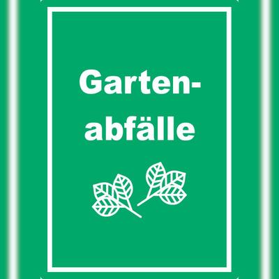 HB-Druck Gartenabfälle Mülltrennung Aufkleber Text Symbol Blätter Garten A5 (148x210mm)