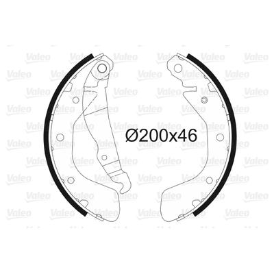 VALEO Bremsbackensatz Hinterachse 562078 für Opel DAEWOO