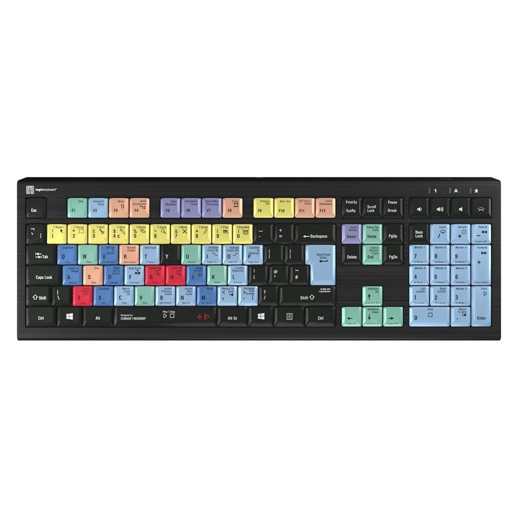 Logickeyboard Cubase/Nuendo Astra2 BL engl. (PC) (Eng. Int., Kabelgebunden) (LKB-CBASE-A2PC-UK)