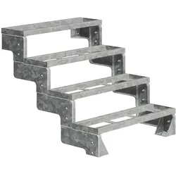 Dolle Außentreppe Gardentop 72-88cm Geschosshöhe mit Einlegerahmen 80cm breit ohne Geländer