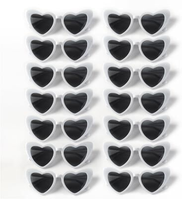 Fusion Finds Heart Shaped Glasses Set Vintage Cat Eye Glasses For Parties, Weddings & Festivals c2