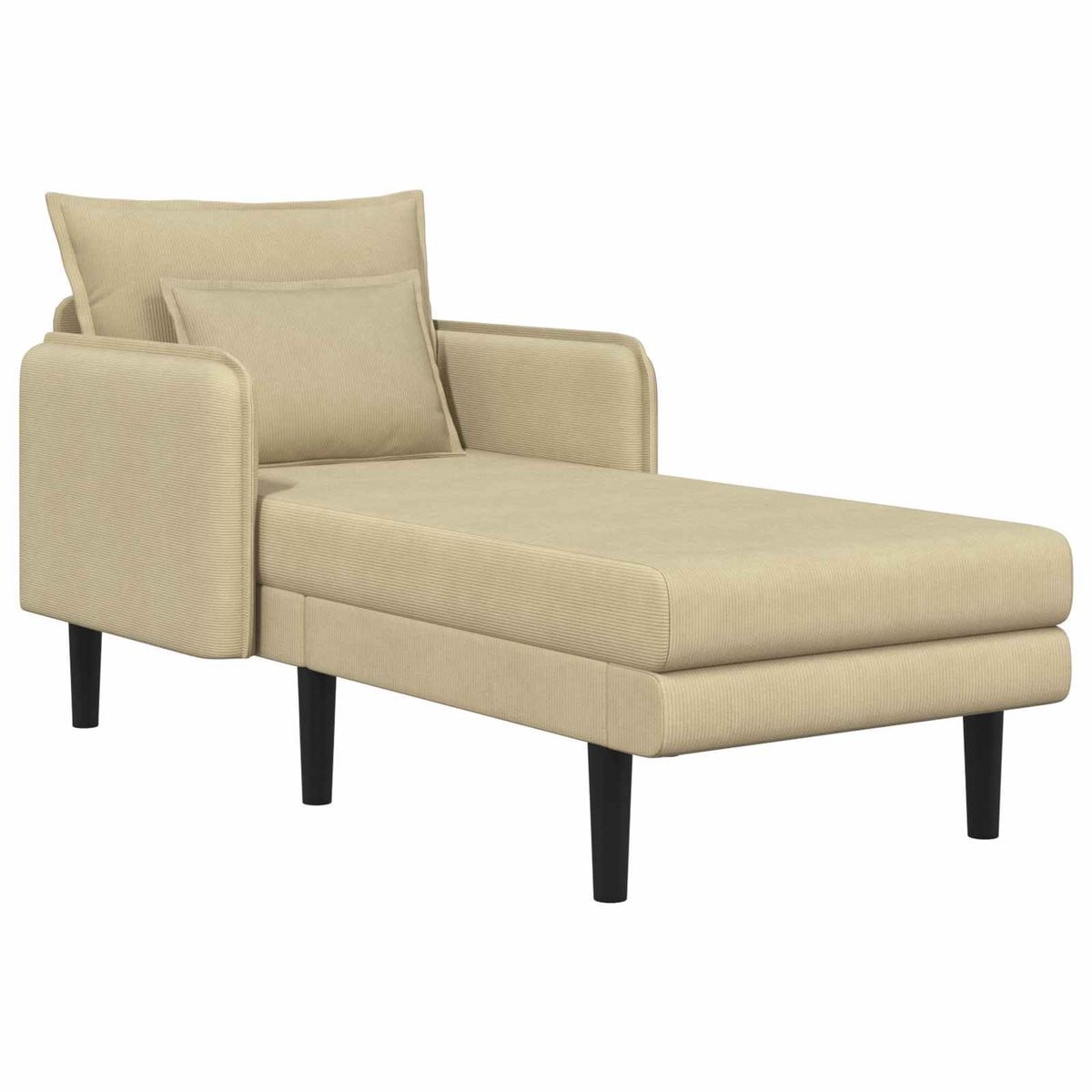 vidaXL Oversized chaise longue in grijs en groen met katoenen stof