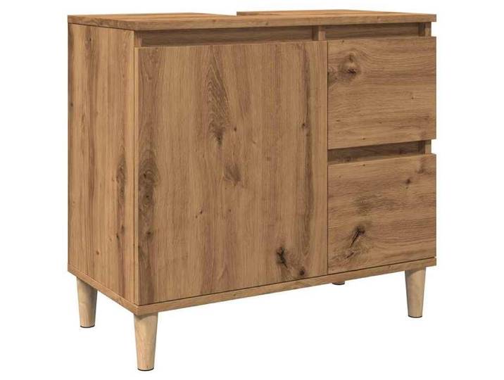 FAF-NEUF* Armoire lavabo - Chêne artisanal - 65x33x60 cm - bois d'ingénierie JUIN786847