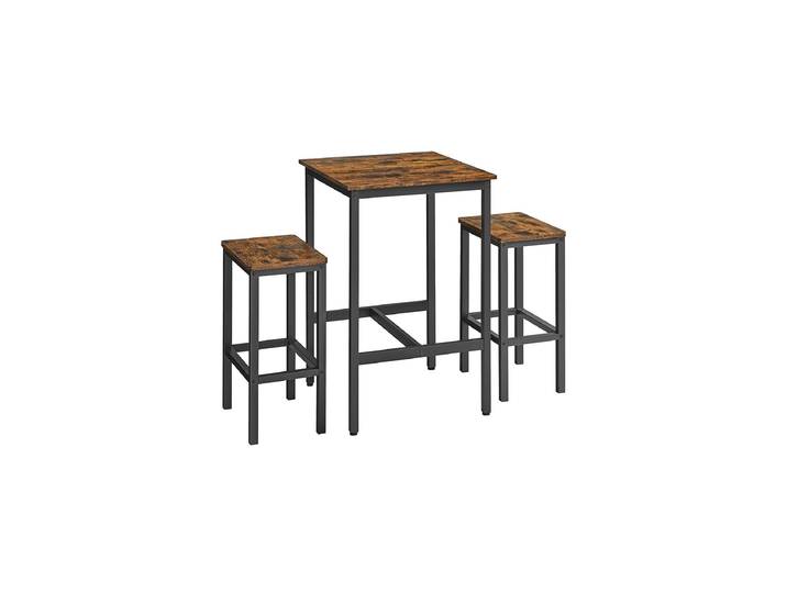 Bartisch VASAGLE, braun (braun, schwarz), B:60cm H:90cm T:60cm, Tische, Bartisch
