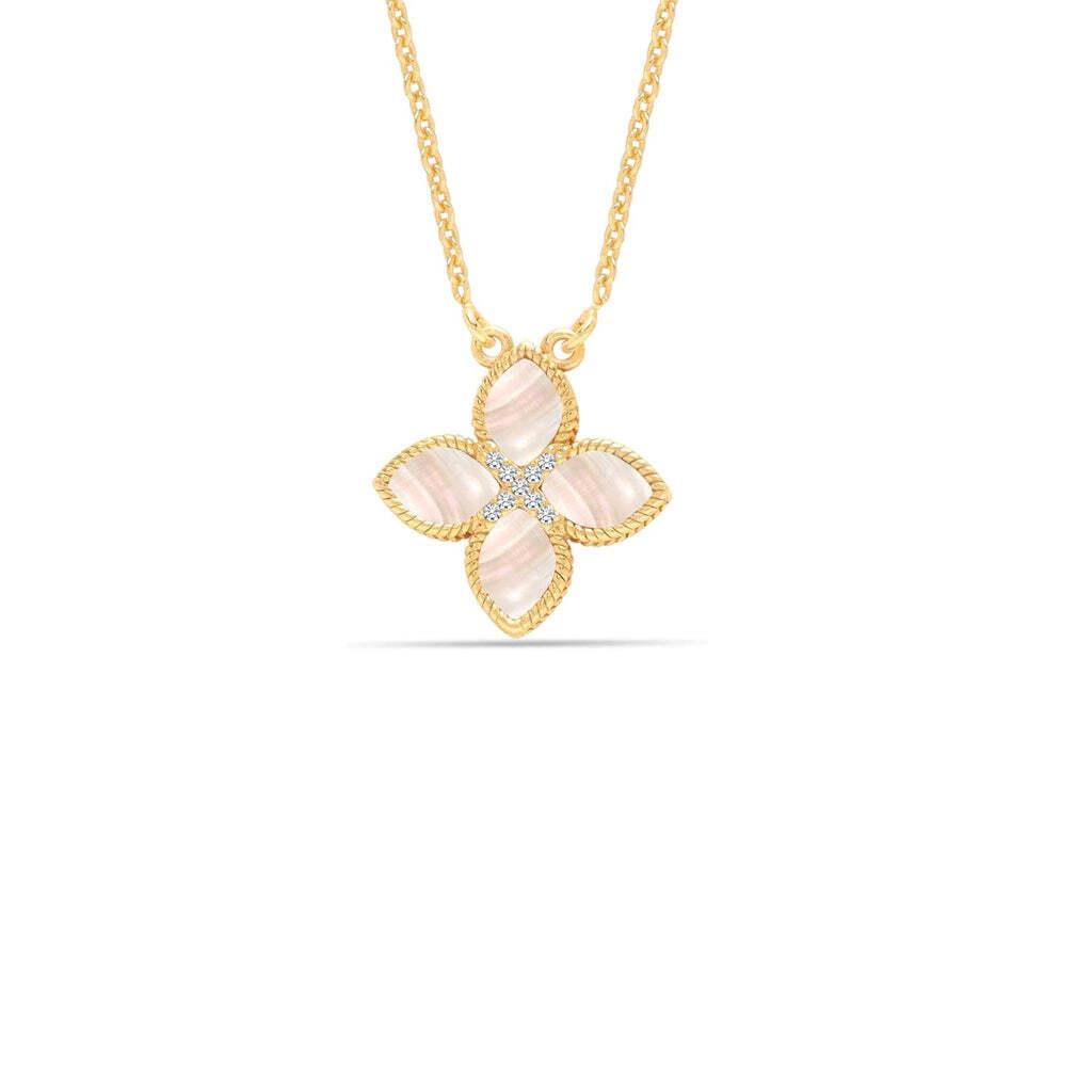 Damesketting Sterling Zilver 925 Goudverguld met Sprankelende Cubic Zirconia BICLL032