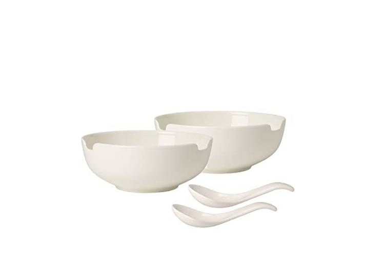 Villeroy & Boch - Soup Passion Suppen-Set, 4 tlg., die neue Suppenkultur entdecken, Premium Porzellan, spülmaschinen-, mikrowellengeeignet, weiß