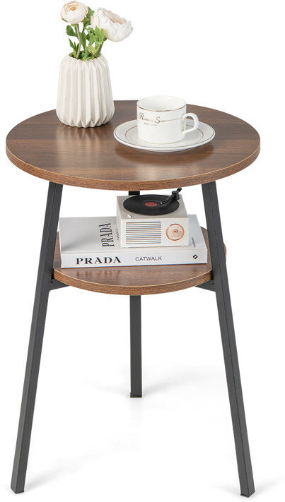 Borough Wharf Lage Frame End Table Walnut 54cm H X 39cm W X 39cm D