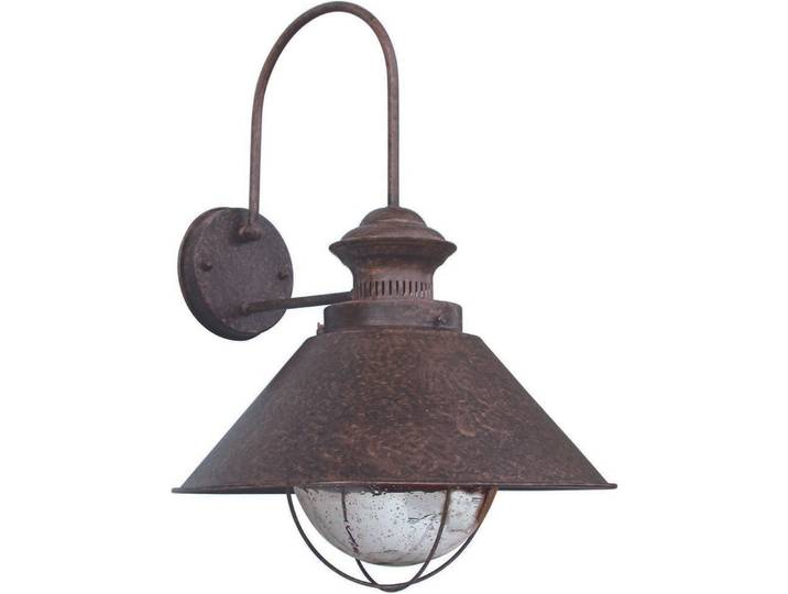 Faro 71128, Wandbeleuchtung für den Außenbereich, Rostfarbe, Metall, IP23, I, E27