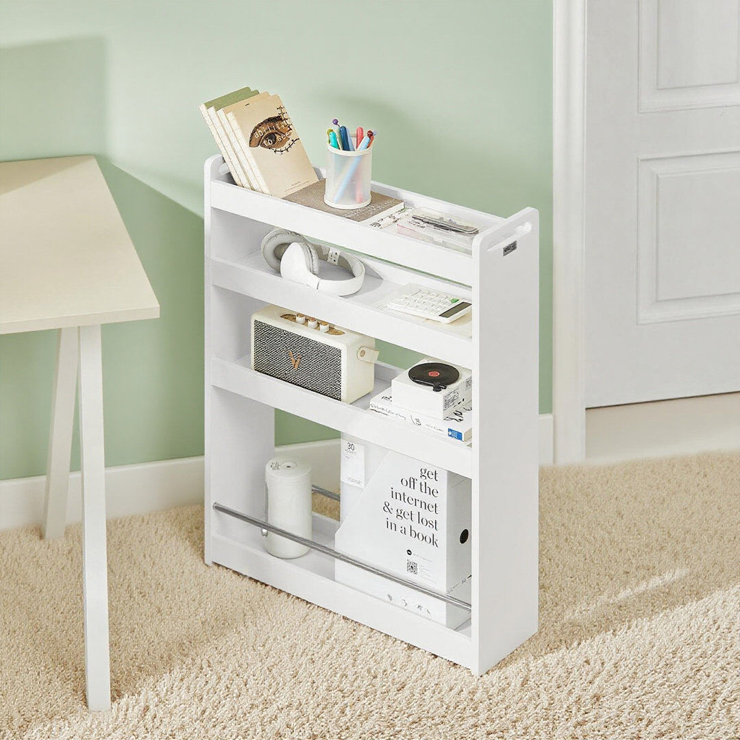 Latitude Run Windsor Cabinet Shelving Rack White 18.5cm W X 60cm D
