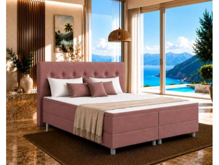 Best For Home Boxspringbett 90x200 cm mit 7-Zonen Matratze und Stauraum