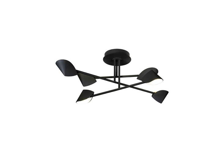 Plafonnier design en métal noir
