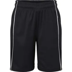 James & Nicholson Kinder Basic Team Shorts Sweat-Shorts JN387K black/white S (110/116)