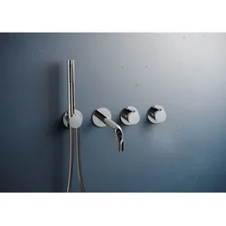 Herzbach MODUL7 Thermostat Fertigset 70.702011.1.01 2 Verbraucher mit Auslauf Chrom