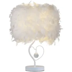 Home Nature Wohnkonzept Feder Tischlampe Hotel LED Nachttischleuchte Herz Design Schlafzimmer romantische Beleuchtung