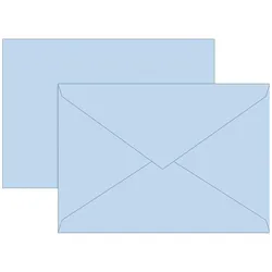 5x Brunnen, Briefumschlag, Briefumschläge C6 Seidenfutter 80g/qm hellblau VE=10 Stück (C6, 10x)
