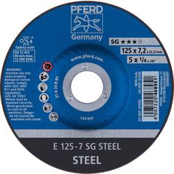 PFERD TOOLS 62212626 Sg Steel Schruppscheibe gekröpft Durchmesser 125 mm Bohrungs-Ø 22.23 mm 10 St.