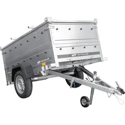 Leichter Anhänger 200x106 UNITRAILER GARDEN 200 KIPP mit BIS-Seitenwänden und Aluminiumabdeckung